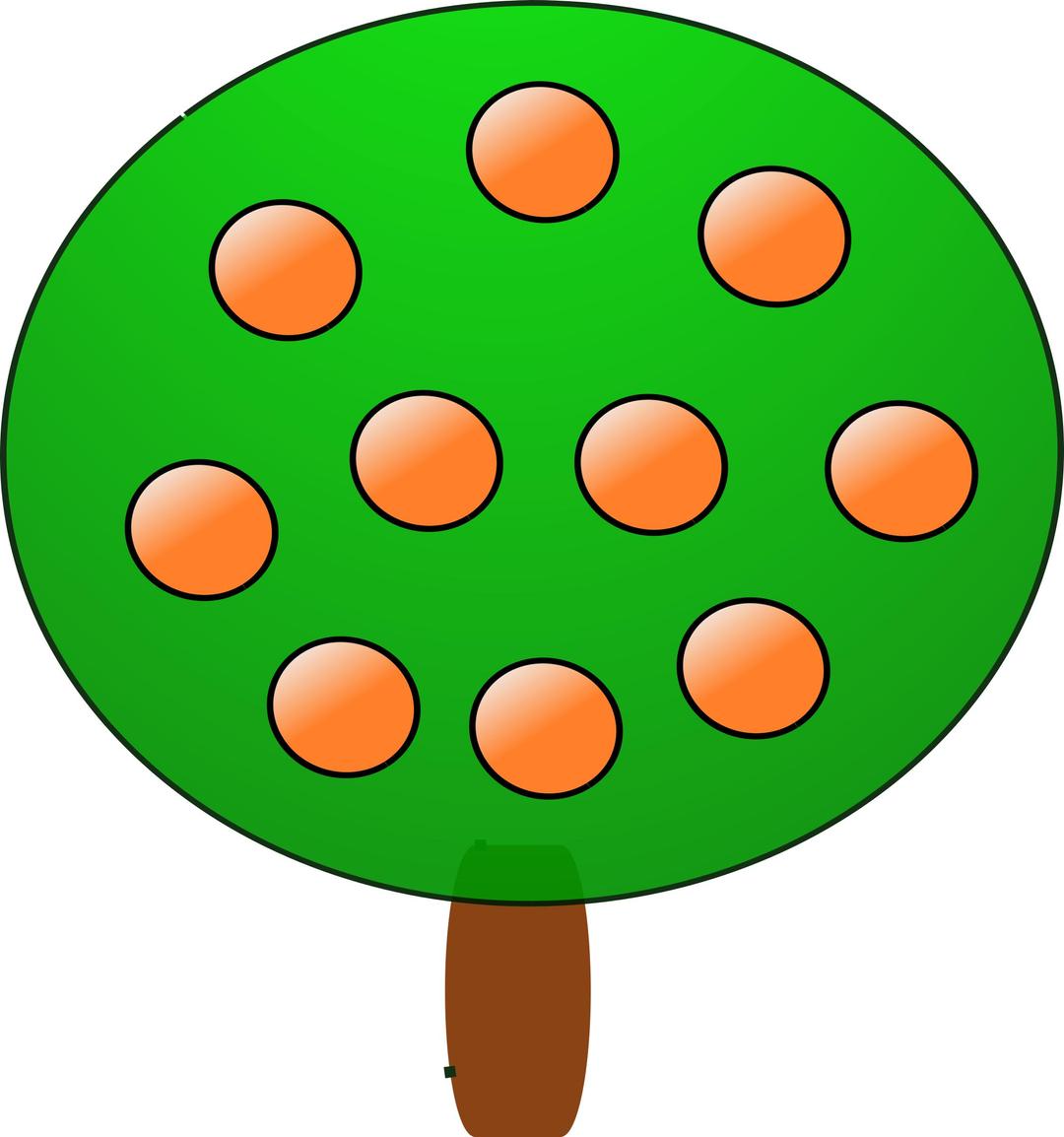 Fruit tree 3, orange png transparent