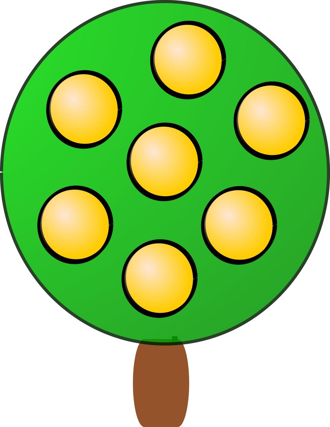 Fruit tree 4, yellow png transparent