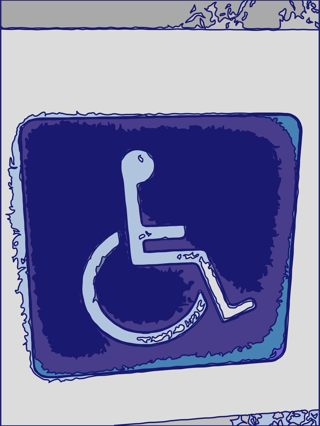 Funky Wheelchair Symbol png transparent