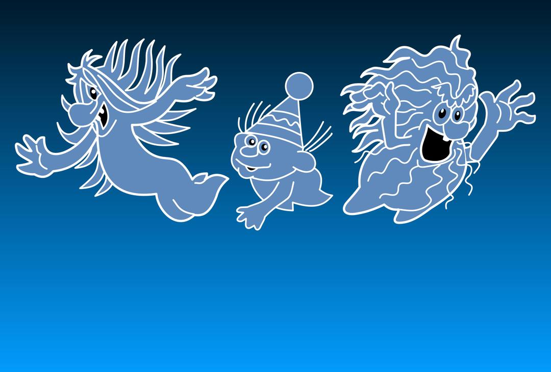 Funny ghosts png transparent