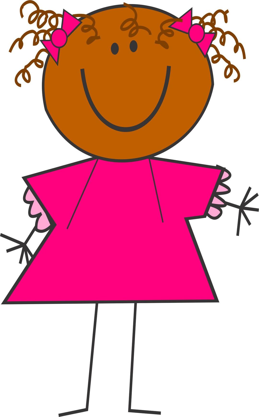Funny girl with dark skin png transparent