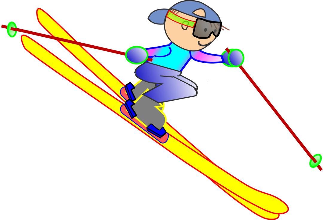 Funny Guy Skiing png transparent