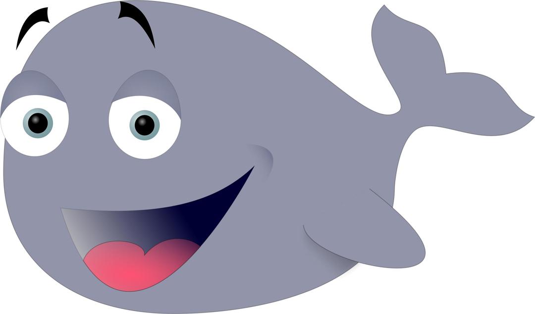 Funny whale png transparent