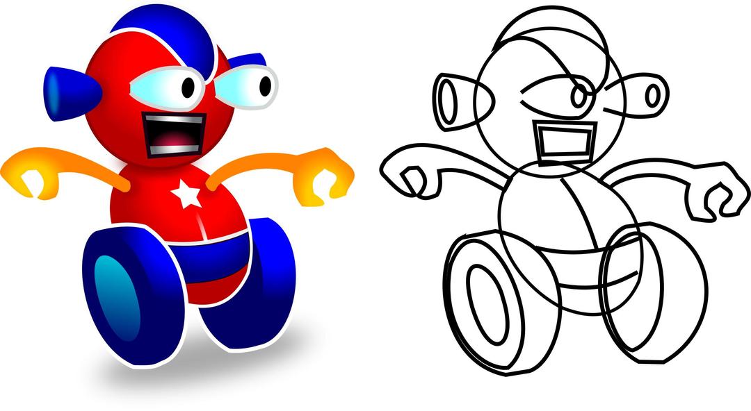 Funny Wheeled Robot - game character - superb quality png transparent