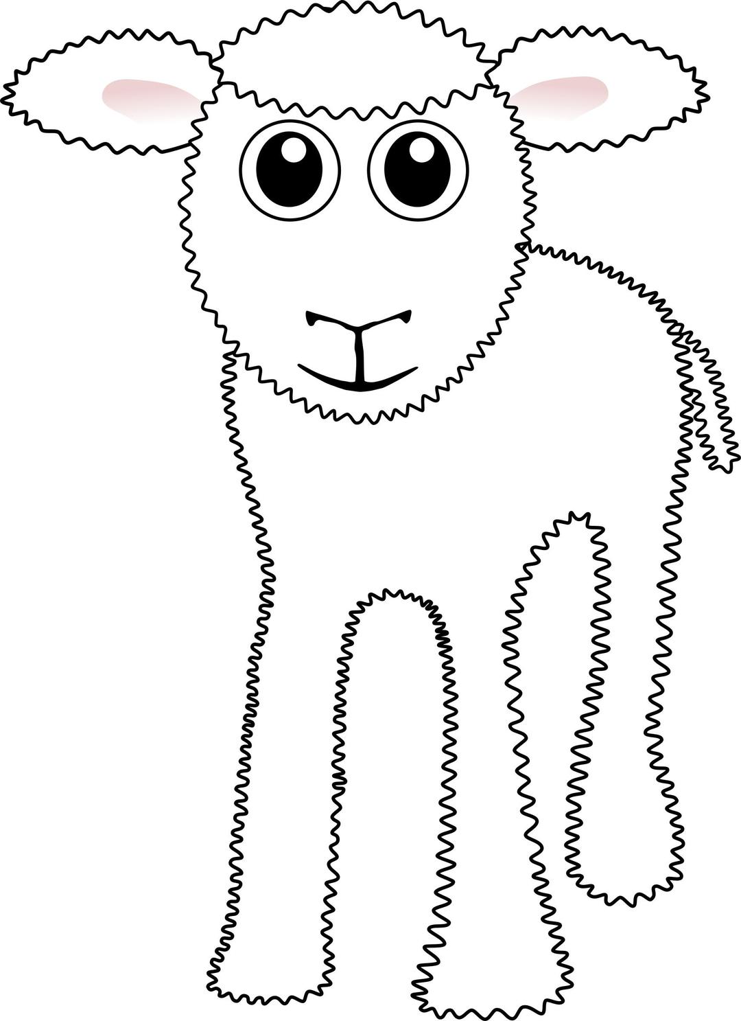Funny White Lamb Cartoon png transparent
