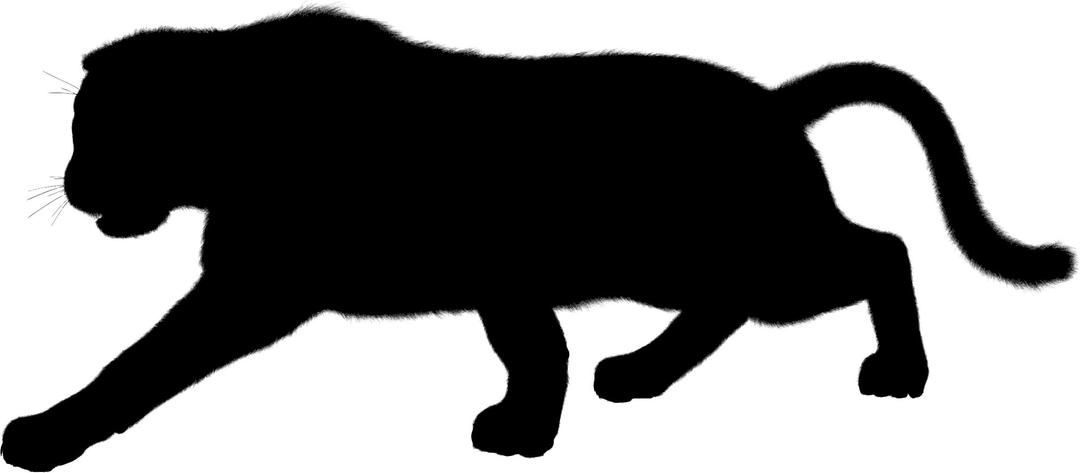 Furry Panther Silhouette png transparent