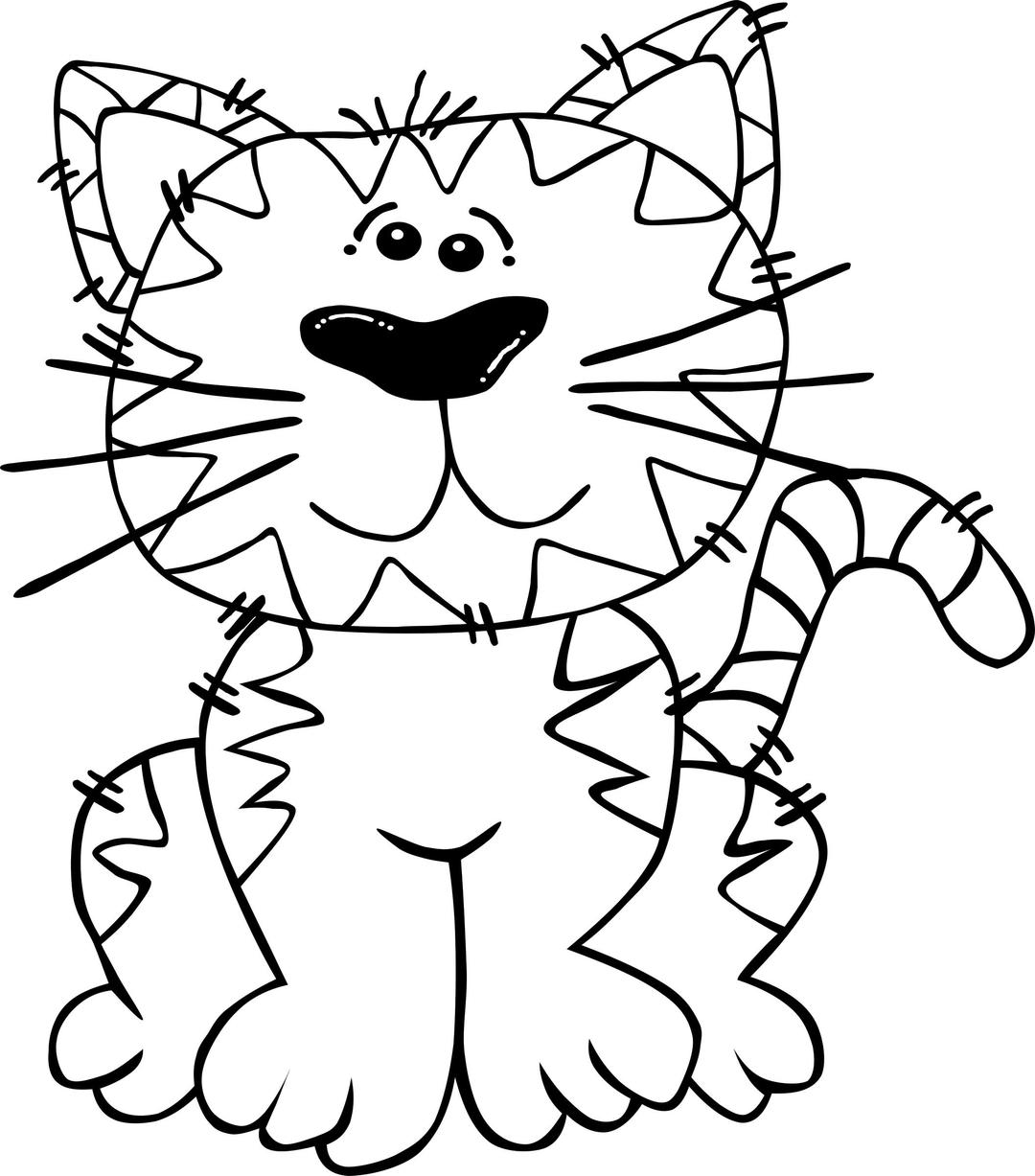 G Cartoon Cat Sitting 1 png transparent