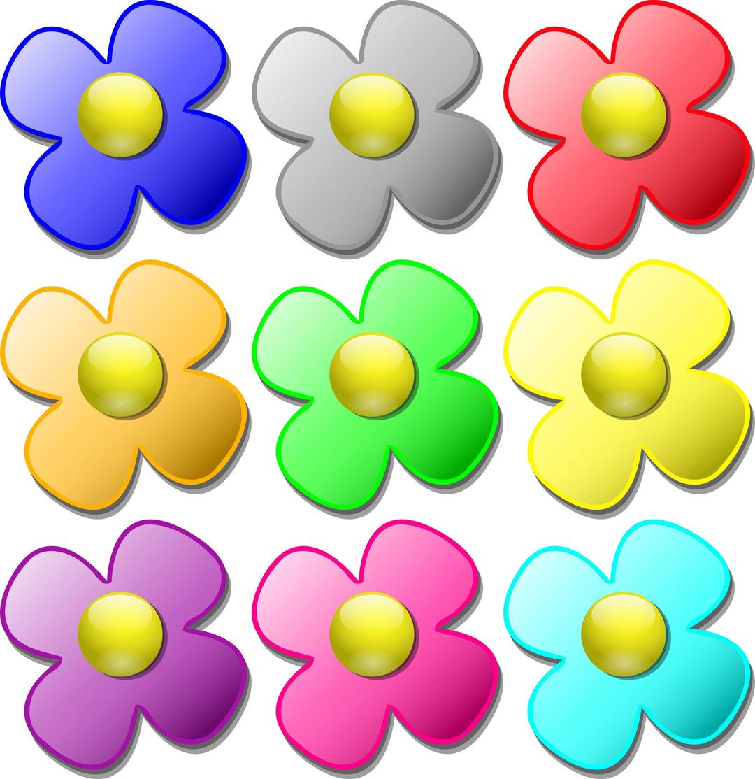 Game marbles - flowers png transparent