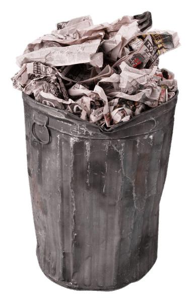 Garbage Can Full Of Paper png transparent