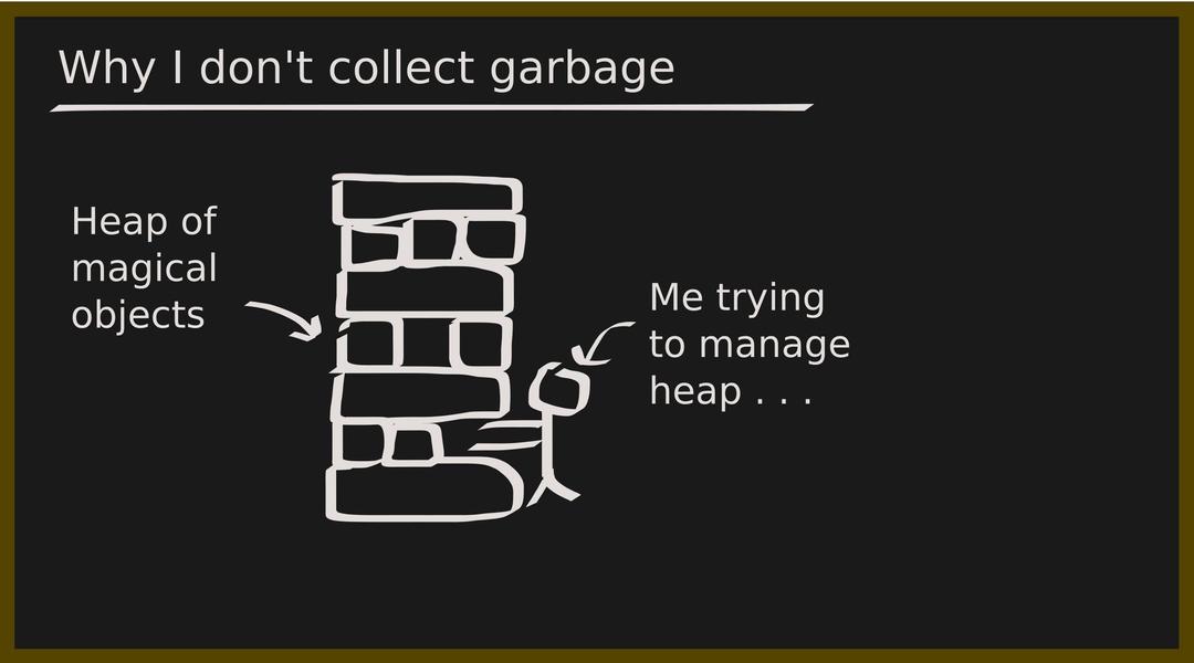 Garbage collecting is hard . . . png transparent