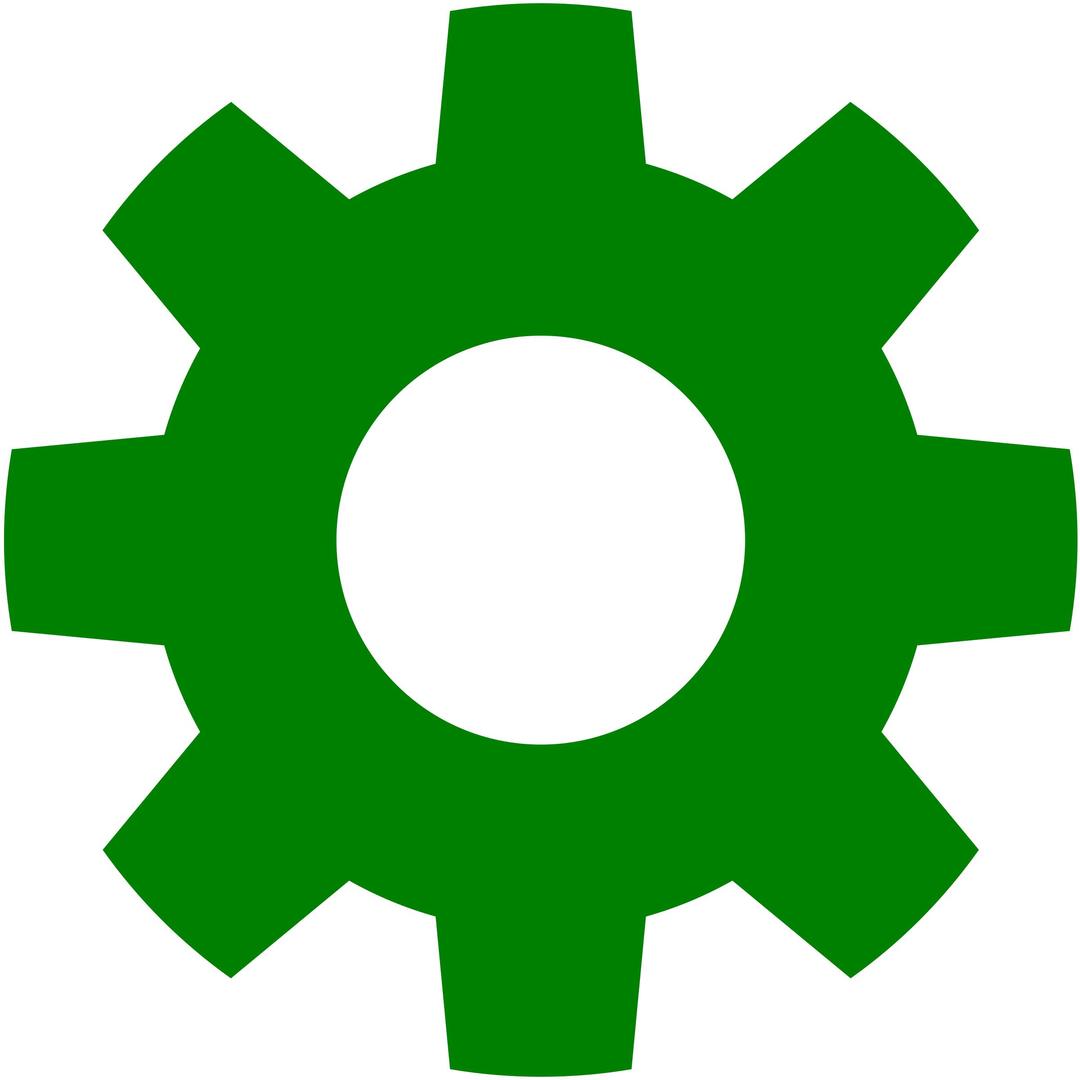 Gear in green png transparent
