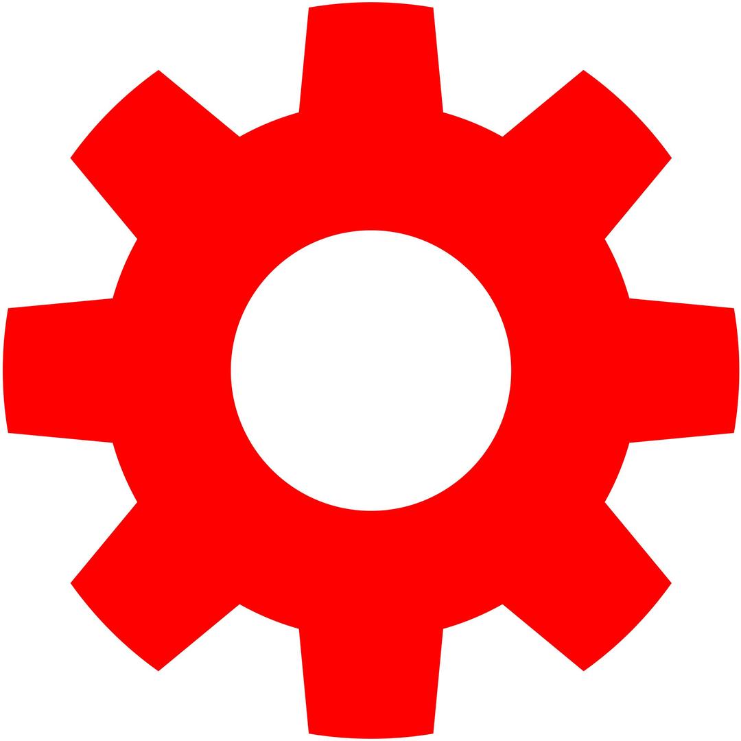 Gear in red png transparent