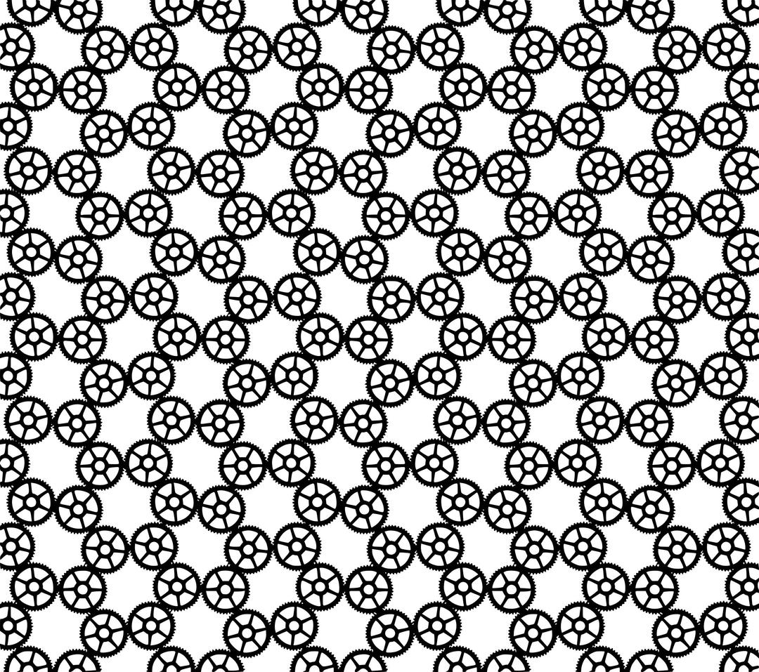 Gears pattern (black) png transparent