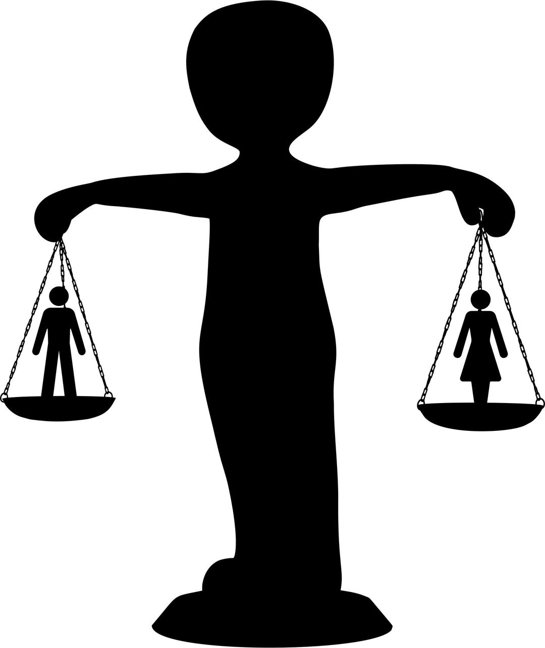 Gender Equality Justice Scales png transparent