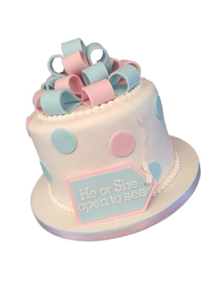 Gender Reveal Cake Open To See png transparent