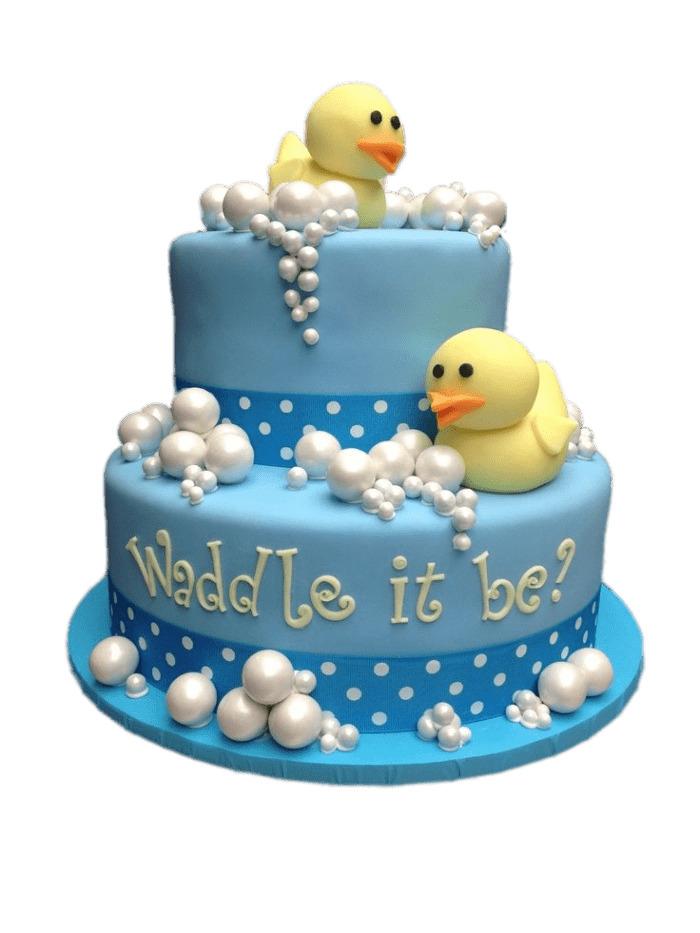 Gender Reveal Cake Waddle It Be png transparent