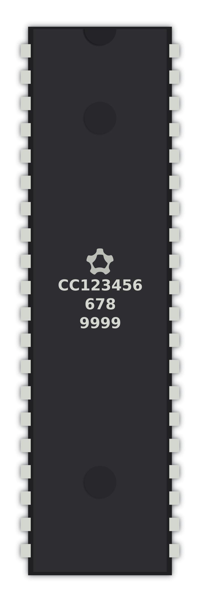 Generic 40-pins IC png transparent