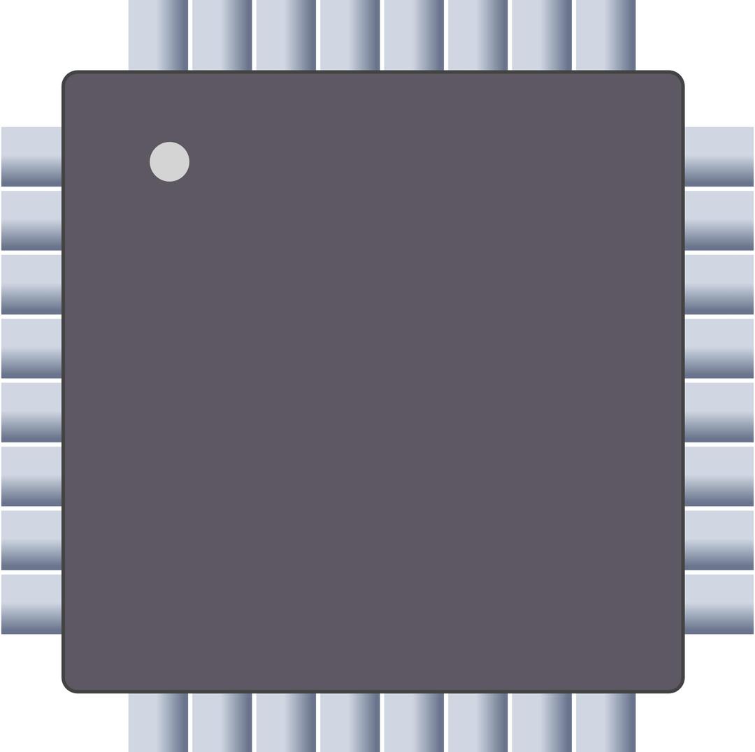 Generic QFN-32 / QFP-32 SMD IC png transparent