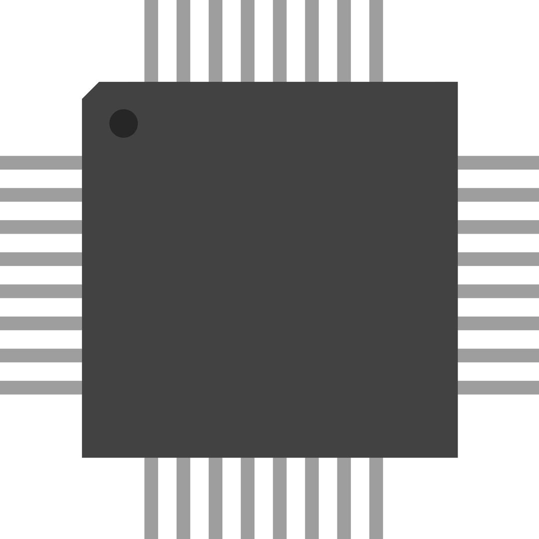 Generic SMD TQFP32 IC Package png transparent