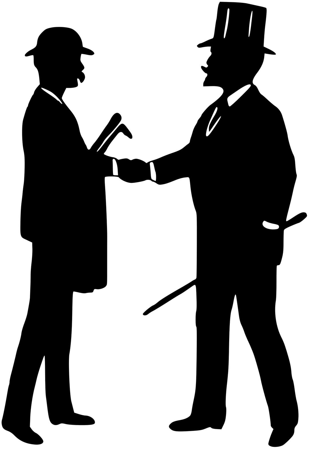 Gentlemen shaking hands png transparent
