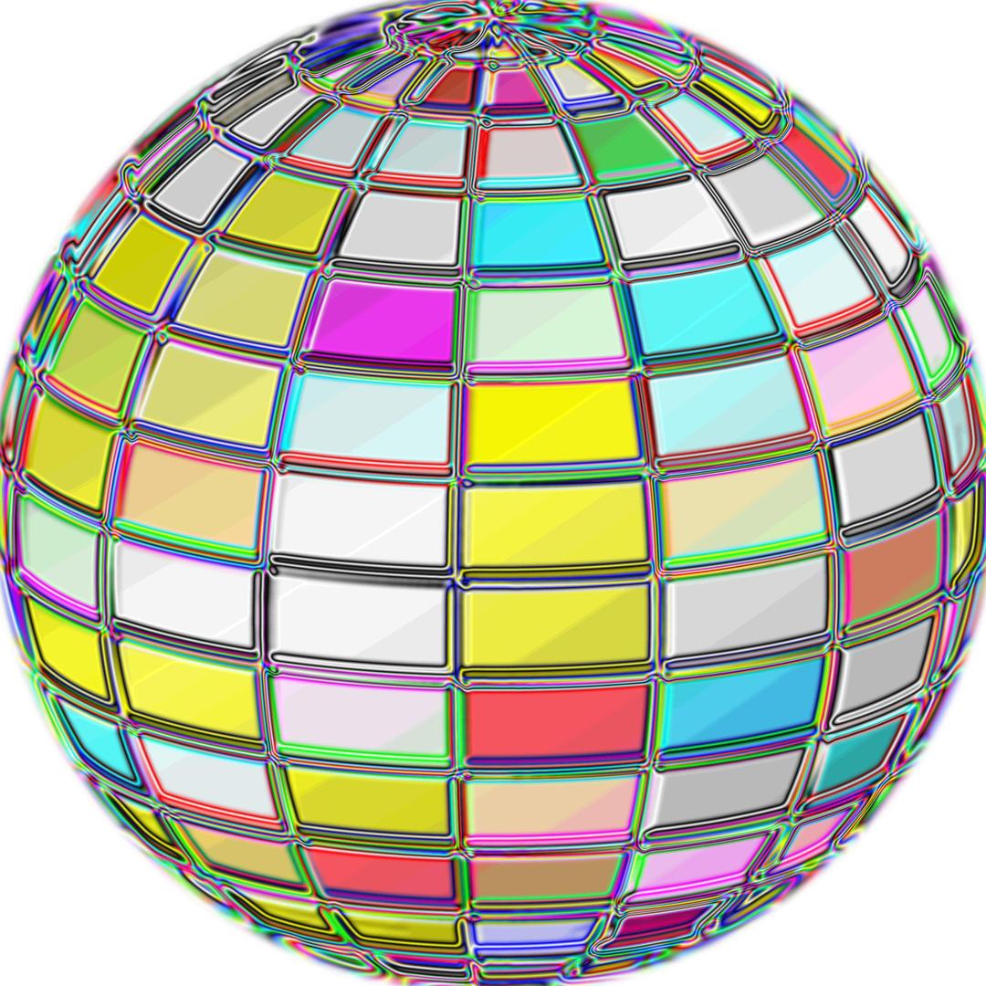 Geometric Beach Ball Psychedelic png transparent