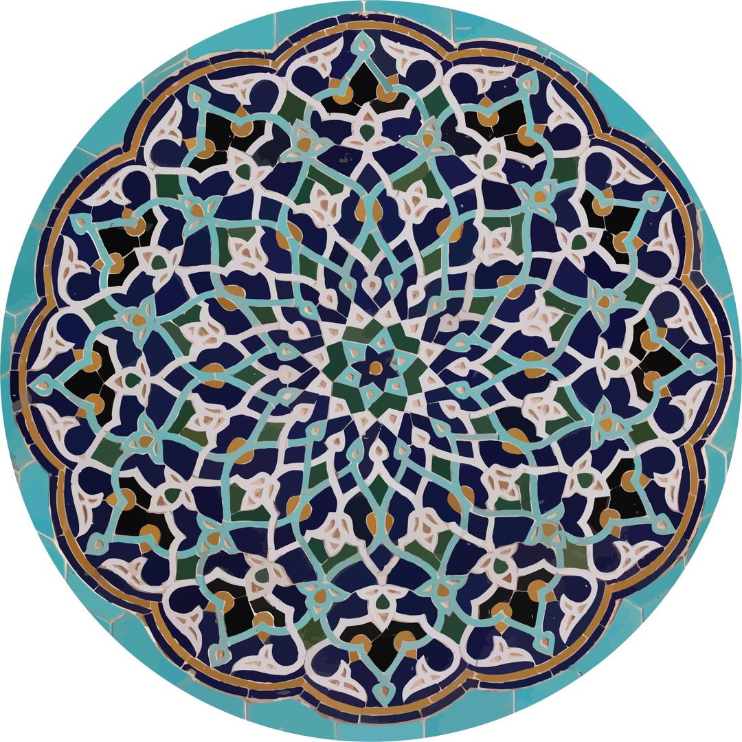 Geometric Islamic Tile Work png transparent