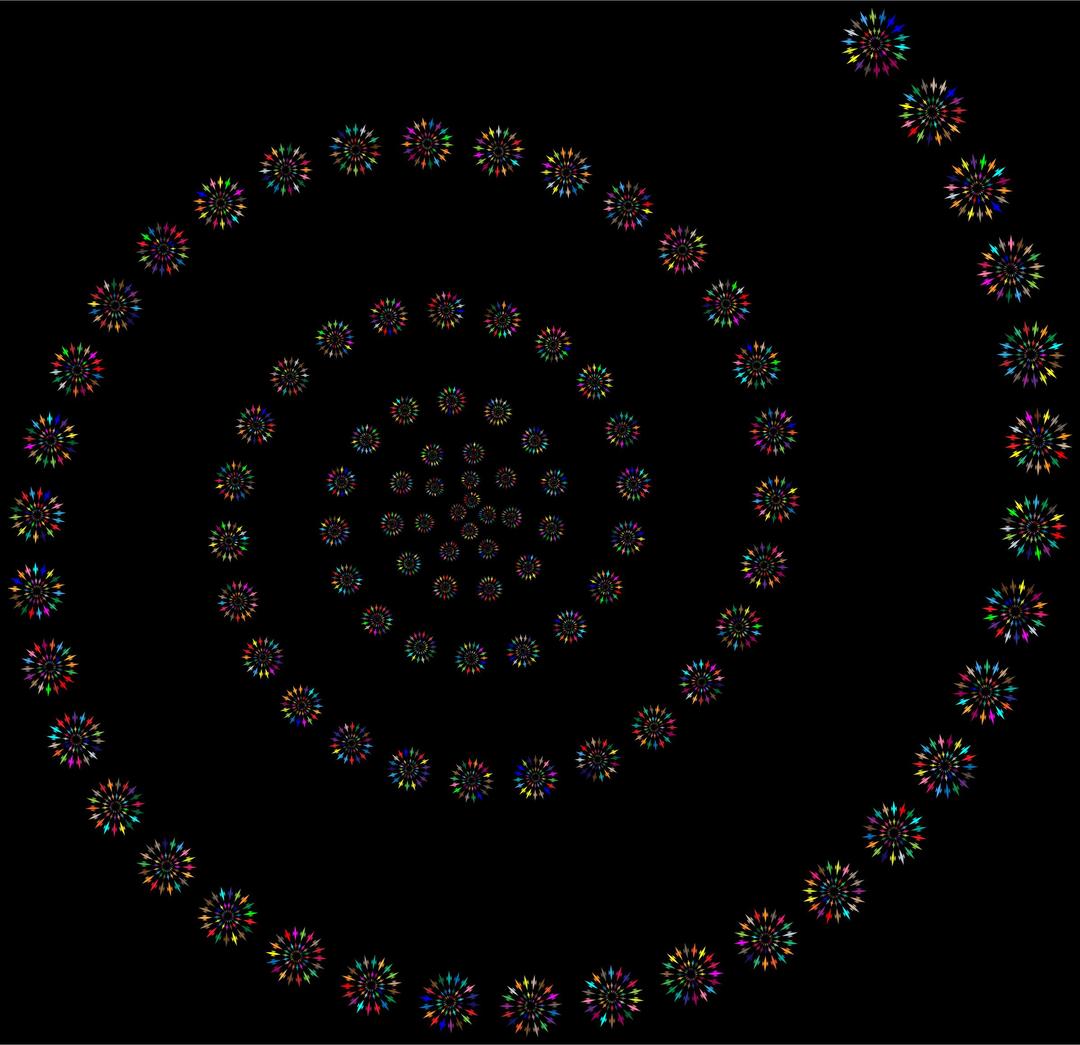 Geometric Spiral Art 2 png transparent