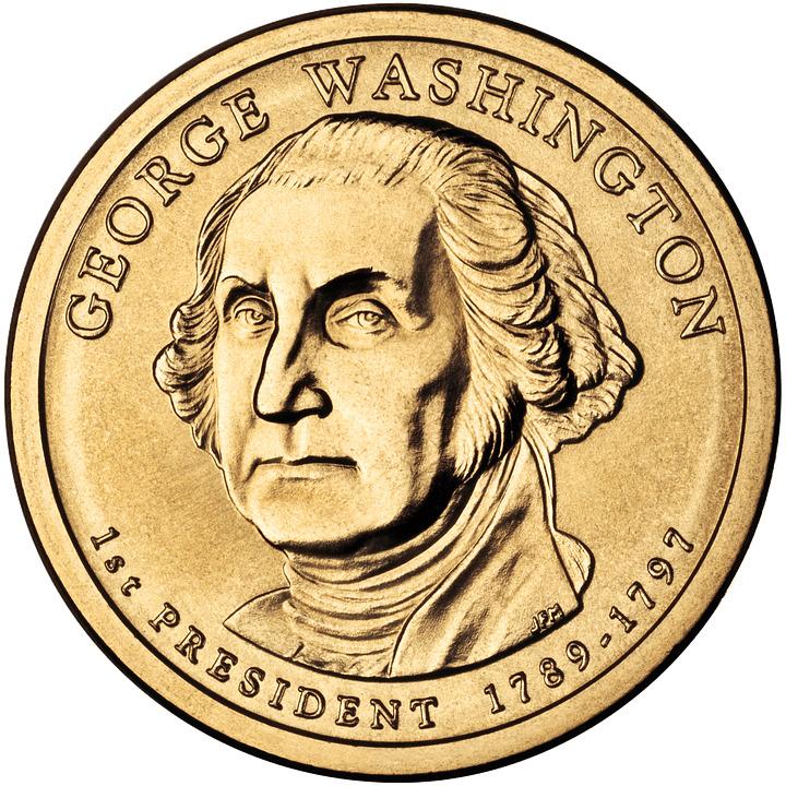 George Washington Dollar Coin png transparent