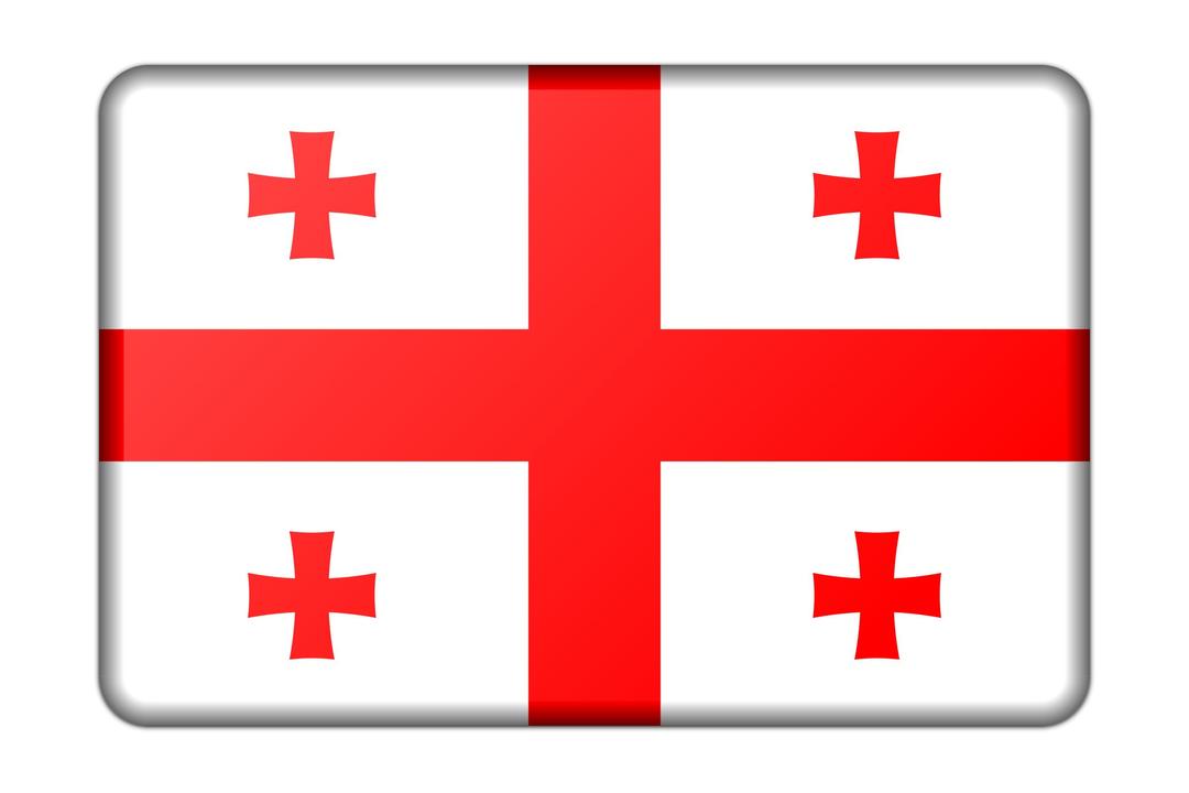 Georgia flag (bevelled) png transparent