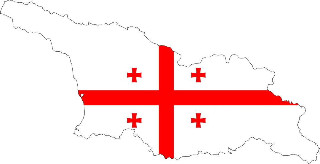 Georgia Map Flag With Stroke png transparent