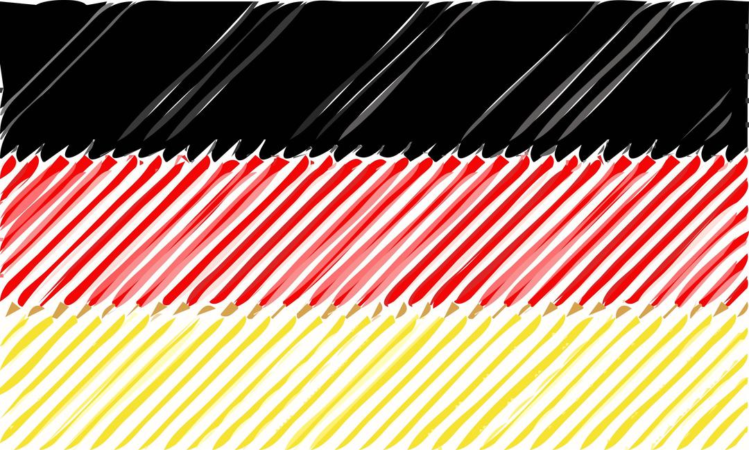 German flag linear png transparent