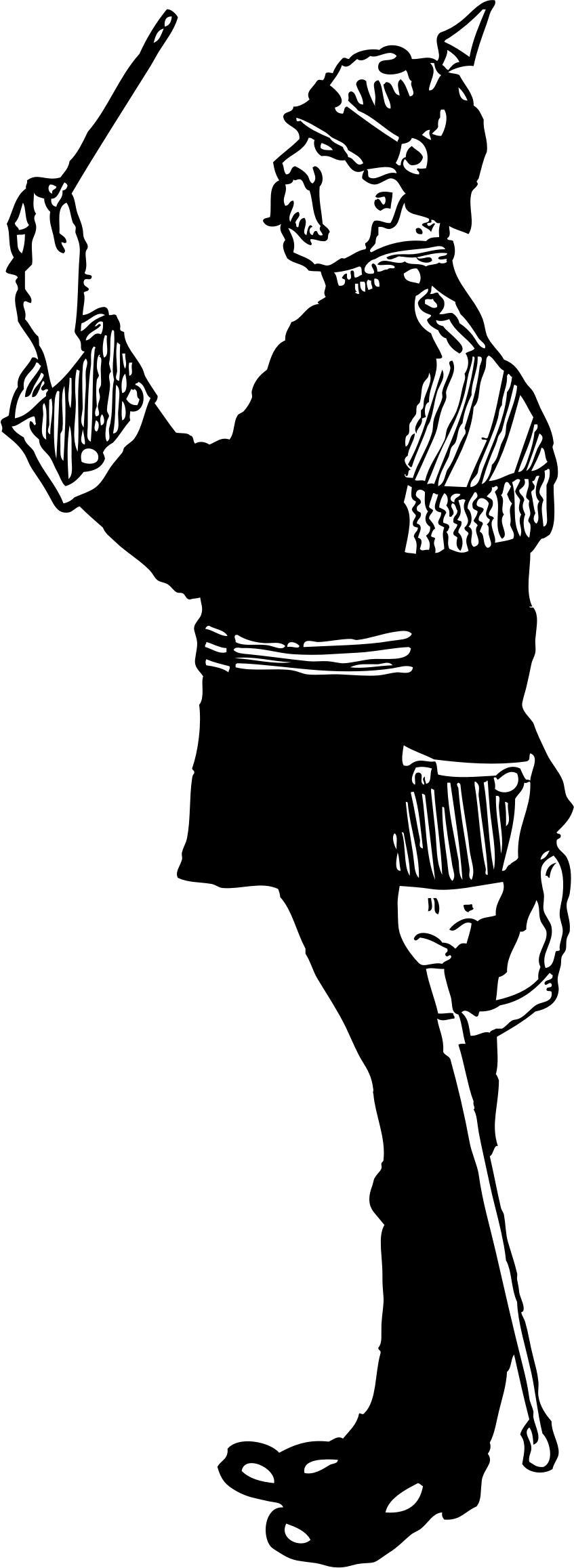 German military band conductor png transparent