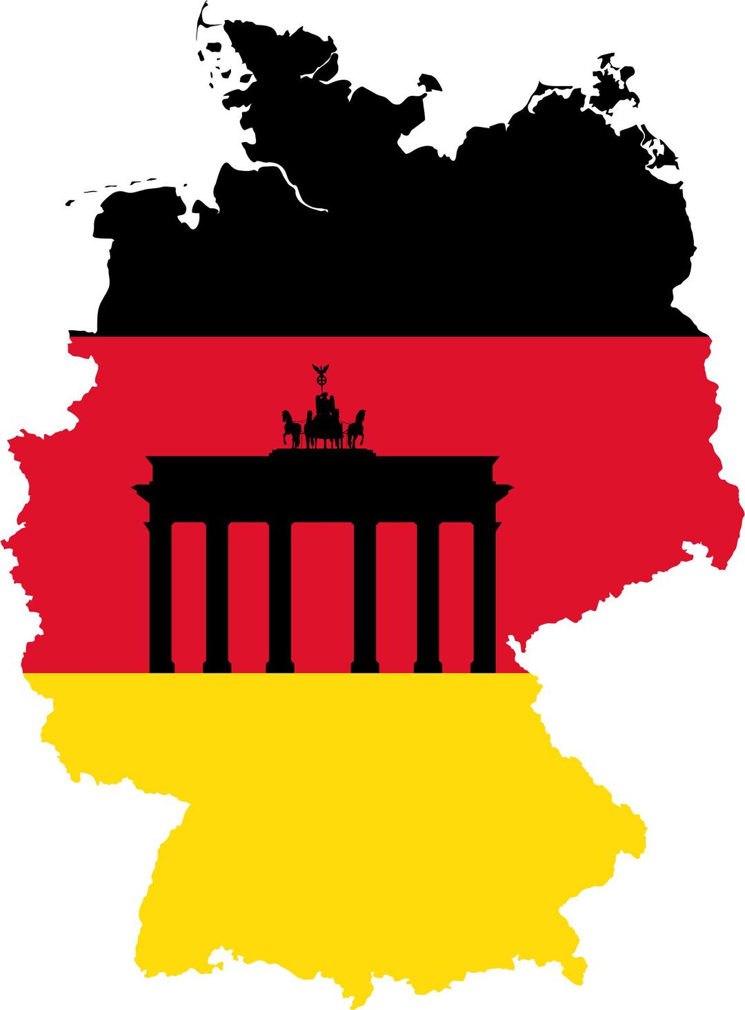 Germany Map Flag 2 png transparent