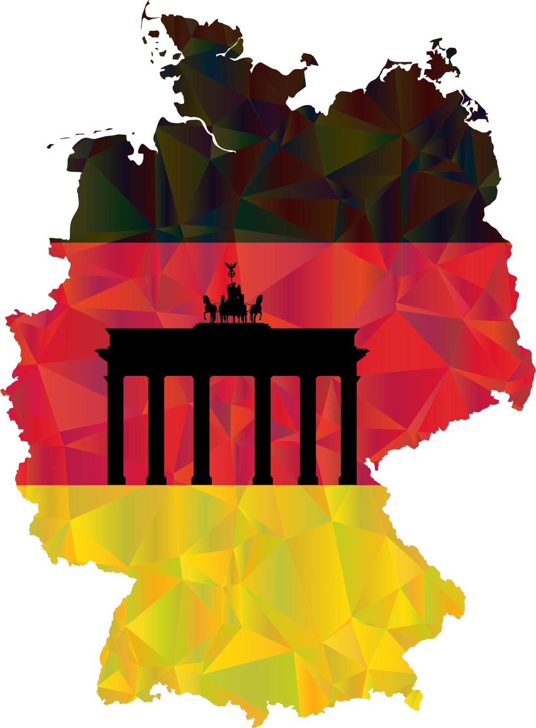 Germany Map Flag 3 png transparent