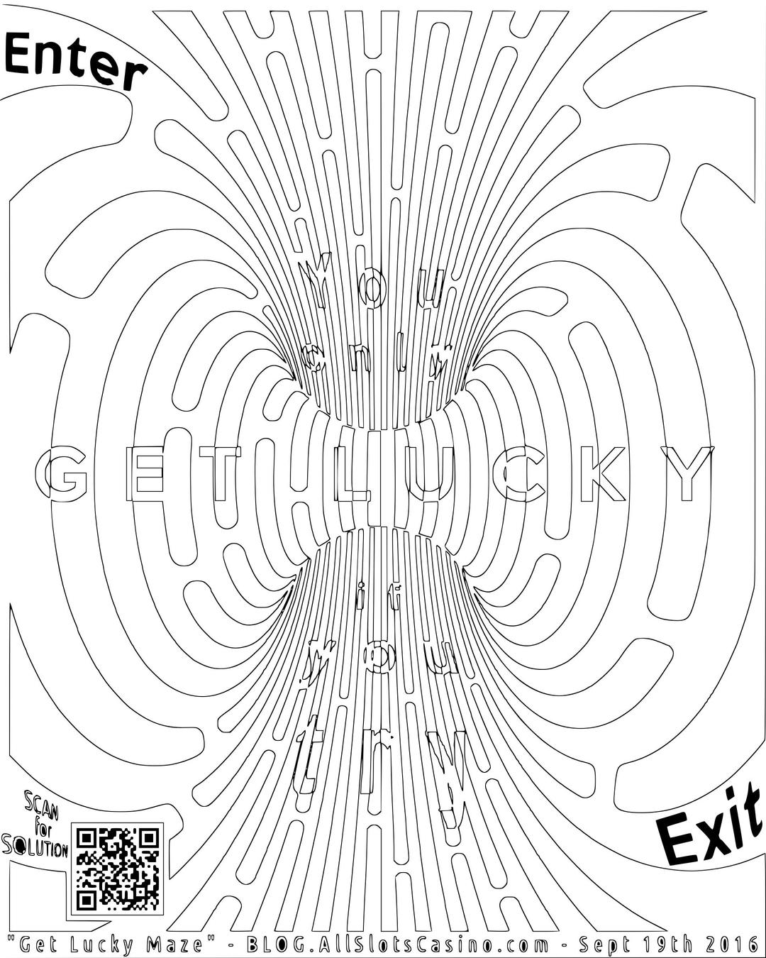 Get Lucky Maze Coloring Page png transparent
