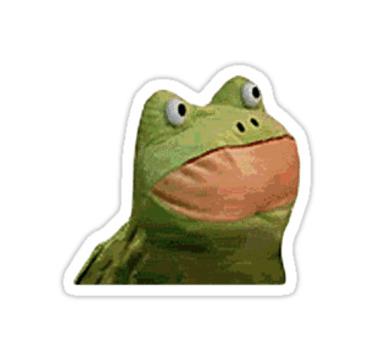 Get Out Frog Sticker png transparent