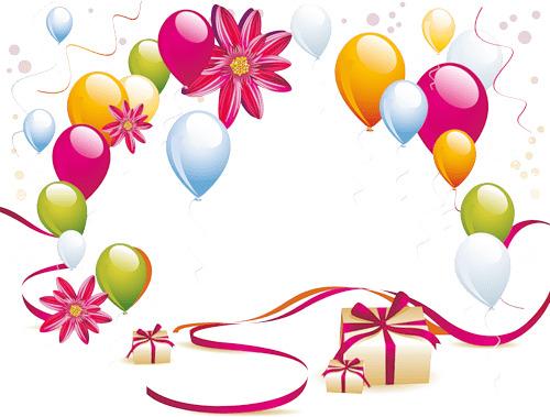 Gifts and Balloons png transparent
