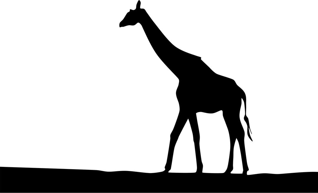 Giraffe Landscape Silhouette png transparent