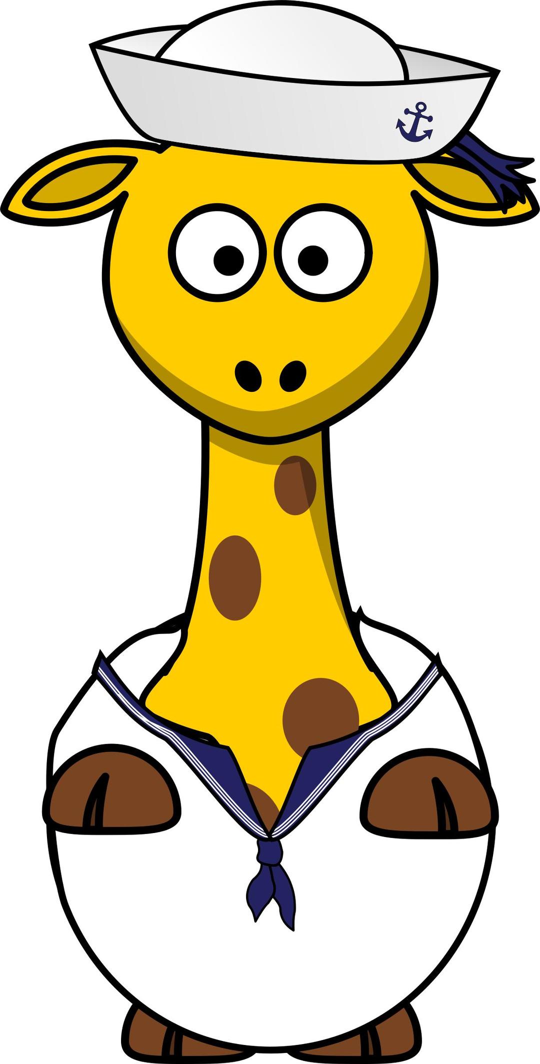 Giraffe Sailor png transparent