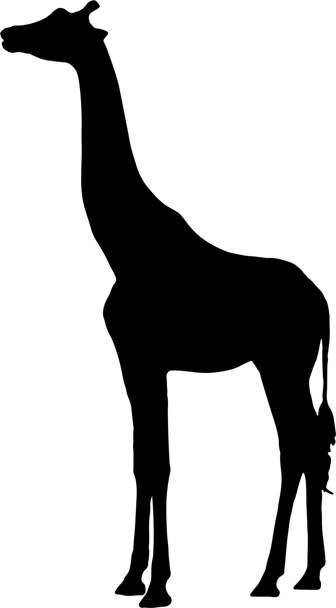 Giraffe Silhouette 3 png transparent