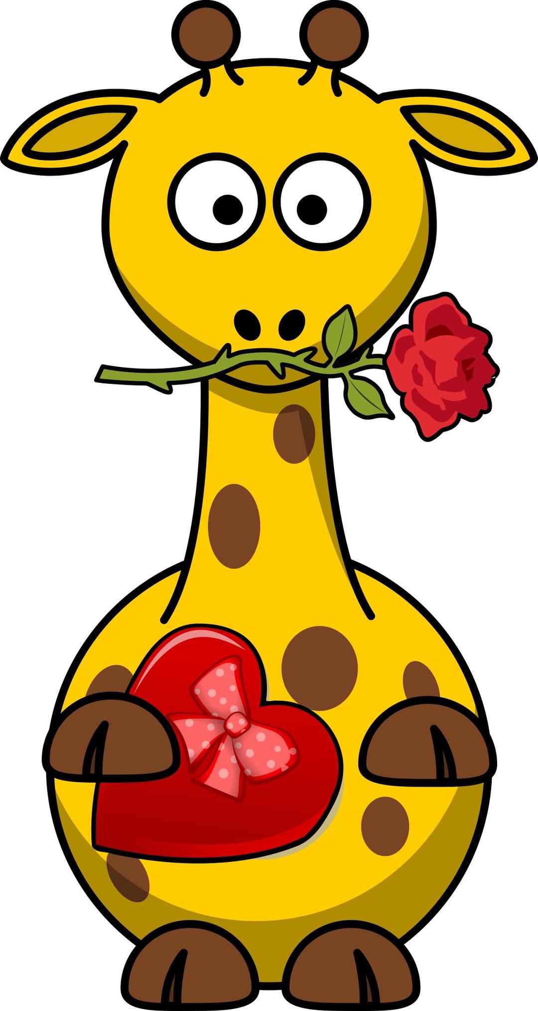 Giraffe Valentine png transparent