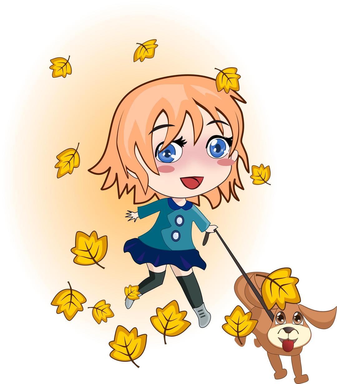 girl and dog running png transparent