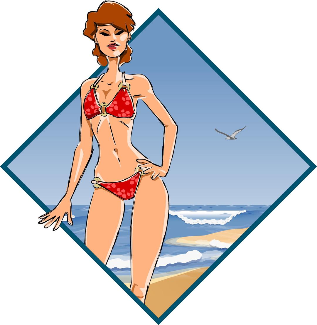 Girl At The Beach png transparent