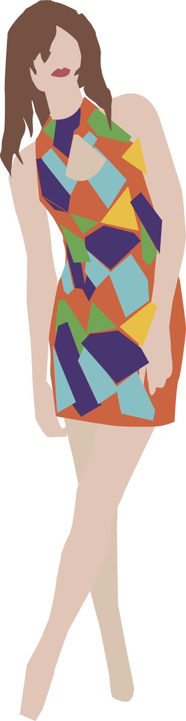 Girl in a dress. png transparent