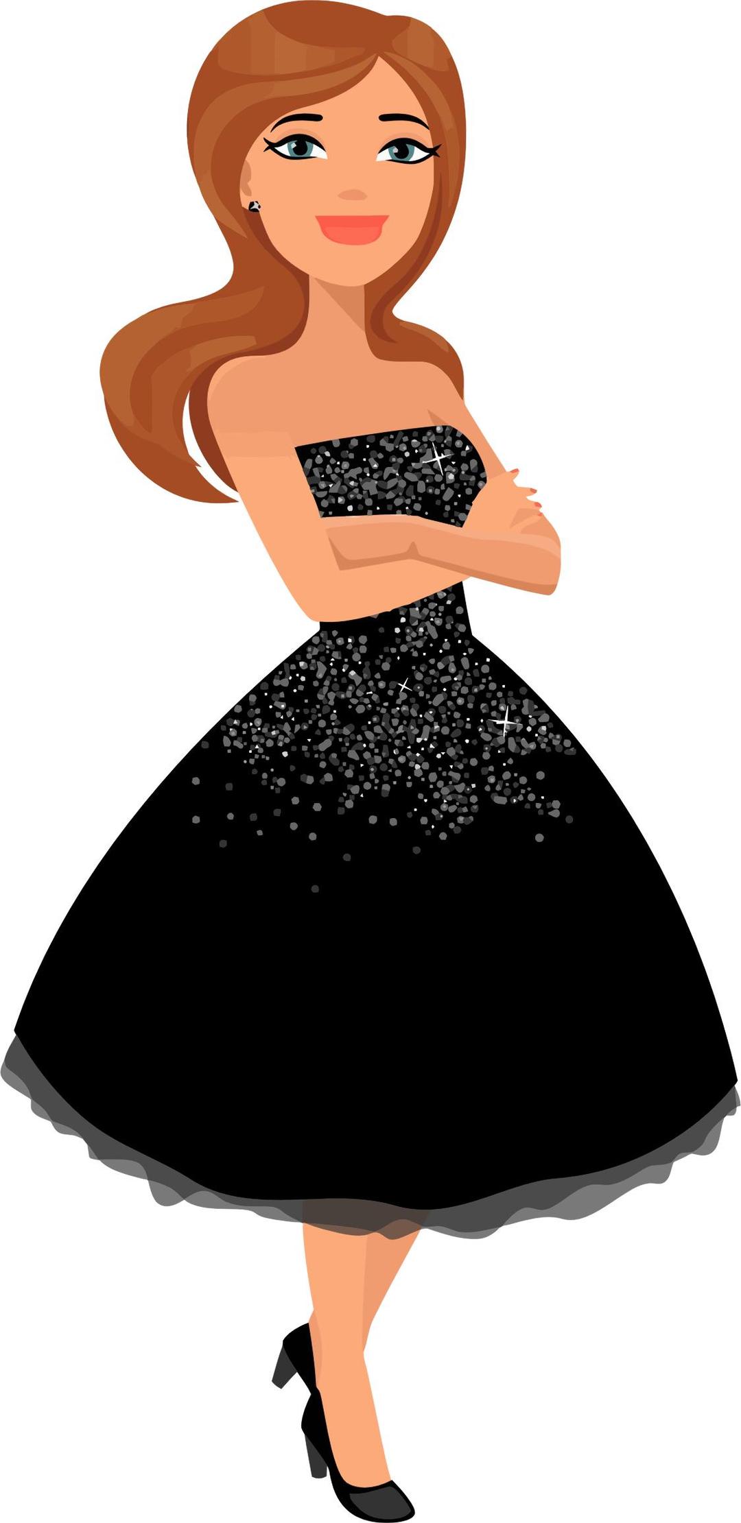 Girl In Shiny Dress png transparent