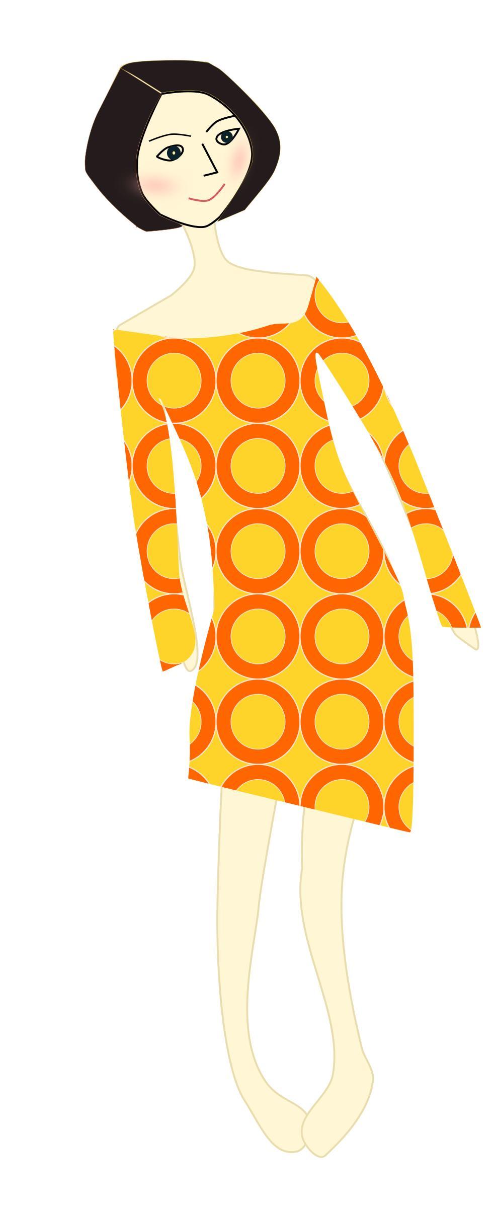 Girl in the dress png transparent