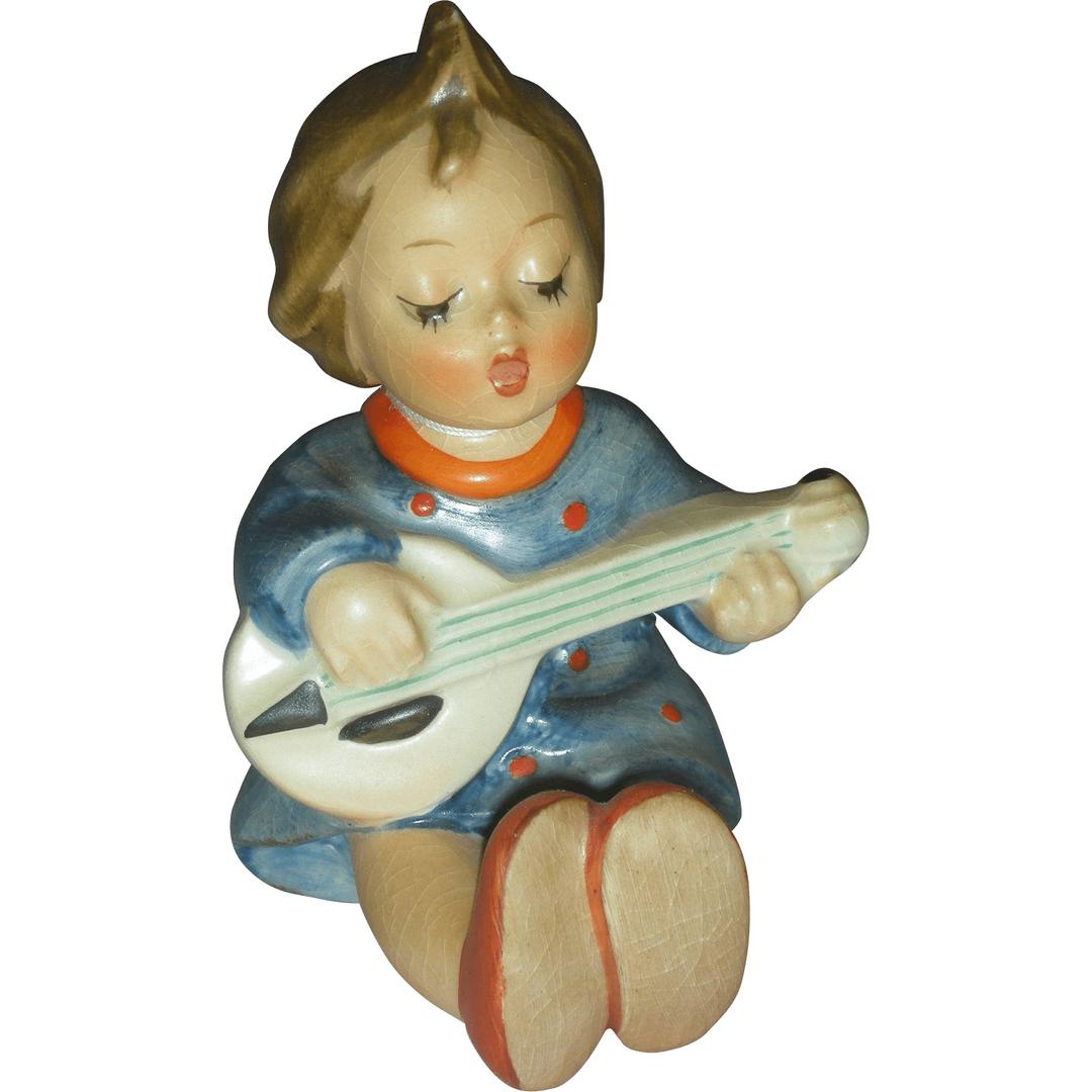 Girl Playing Guitar Hummel Figurine png transparent