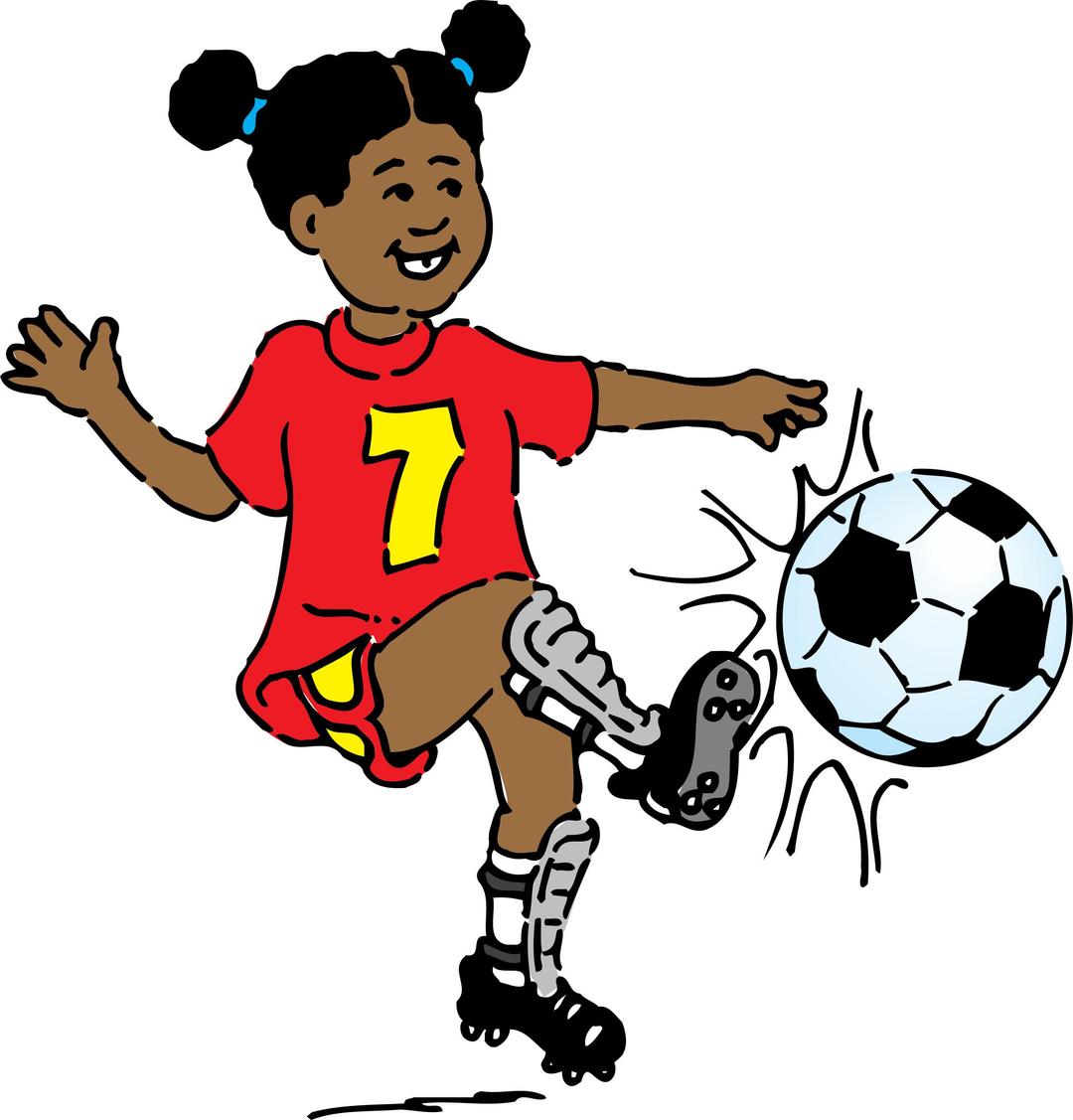 girl playing soccer png transparent