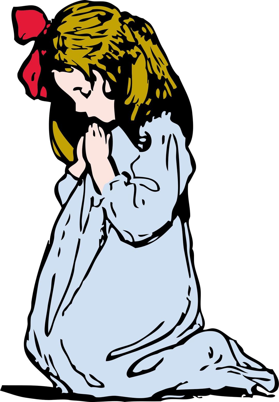 girl praying png transparent