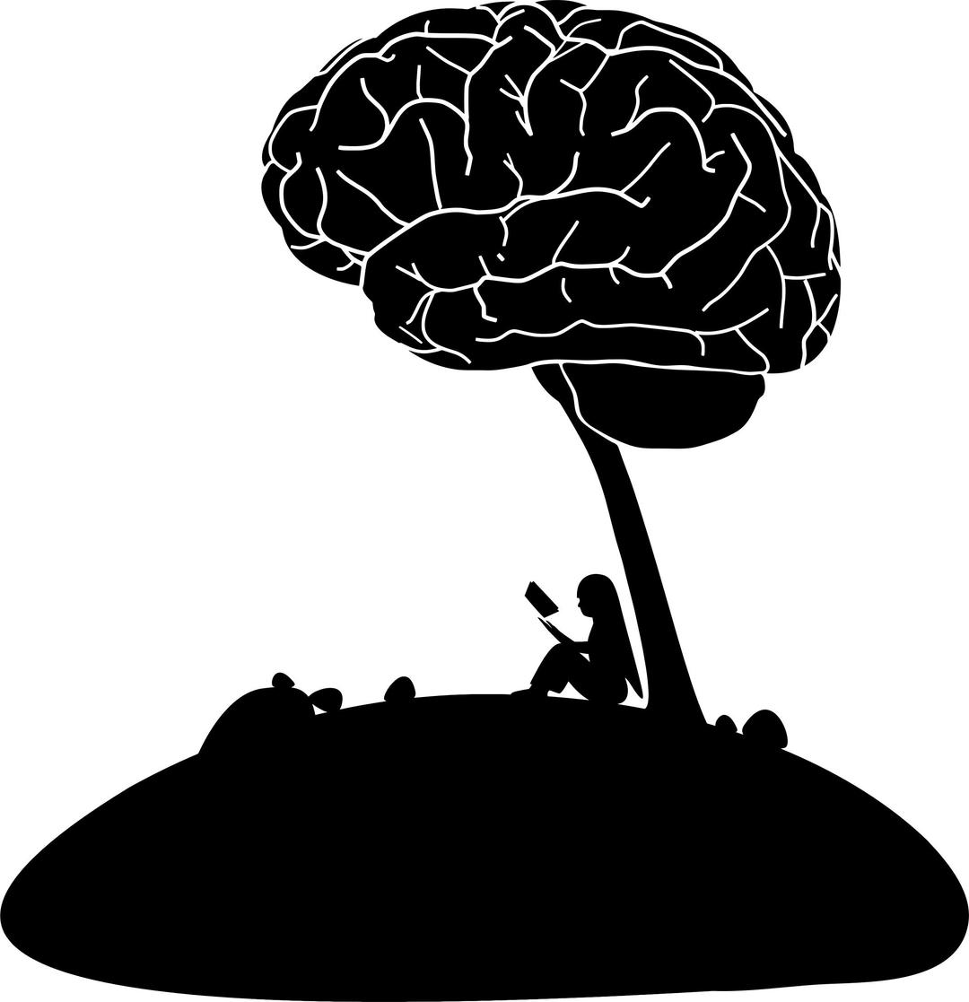 Girl Reading Book Under A Brain Tree png transparent